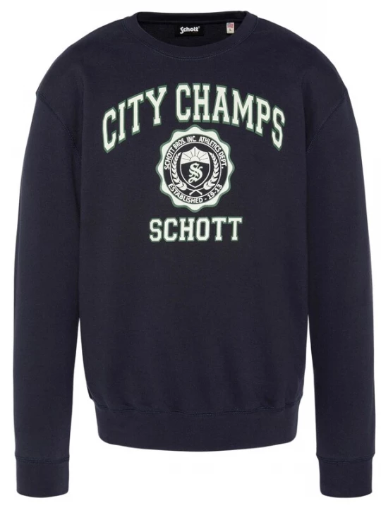 Foto van product Schott NYC Sweatshirt 'Swivan1' navy / groen / wit