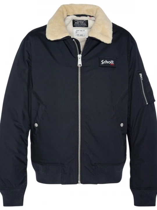Foto van product Schott NYC Winterjas 'B18' crème / navy