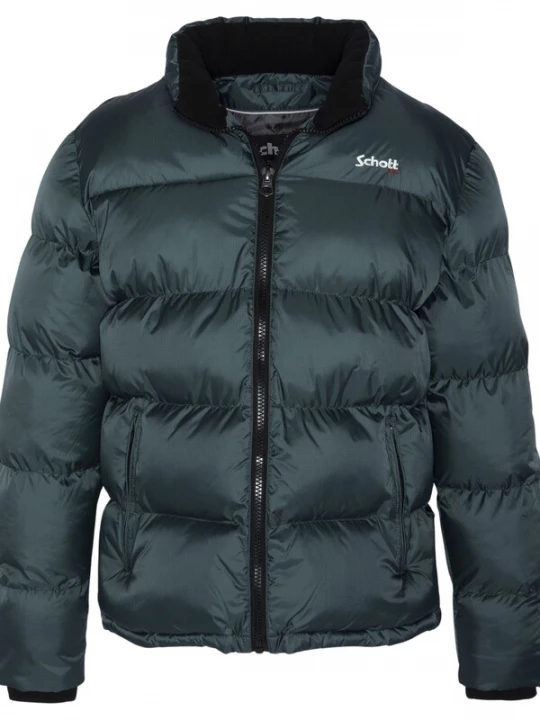 Foto van product Schott NYC Winterjas 'Idaho' donkergroen / wit