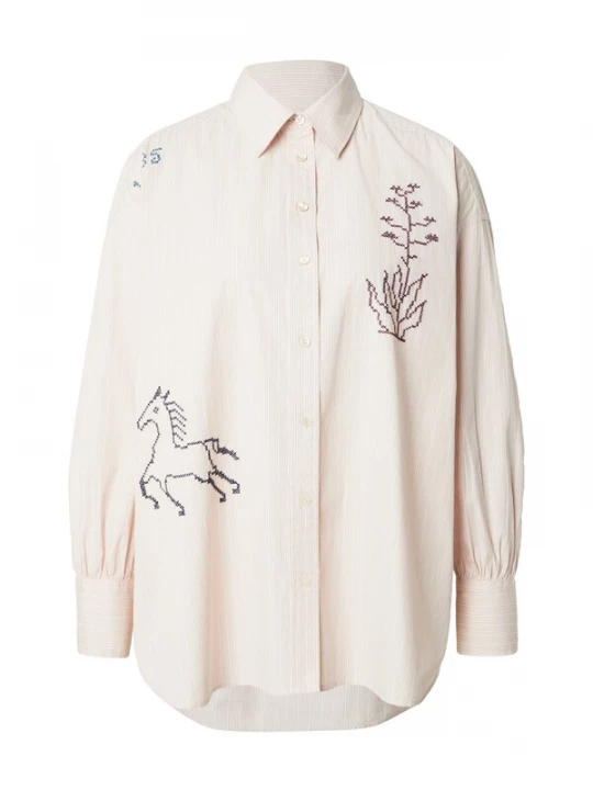 Foto van product SCOTCH & SODA Blouse bruin / pink / zwart / wit