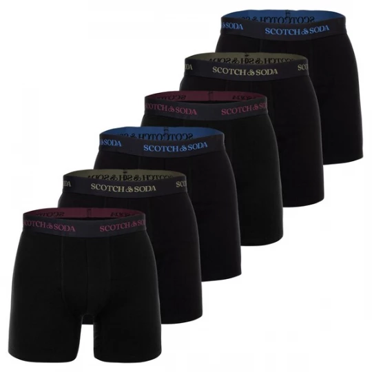 Foto van product SCOTCH & SODA Boxershorts blauw / donkerrood / zwart