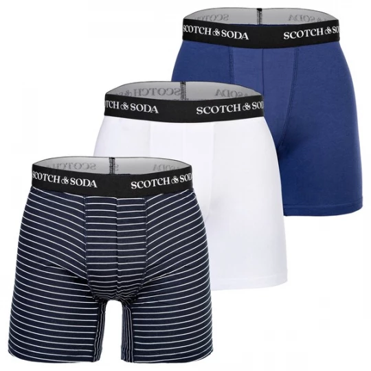 Foto van product SCOTCH & SODA Boxershorts blauw / marine / zwart / wit