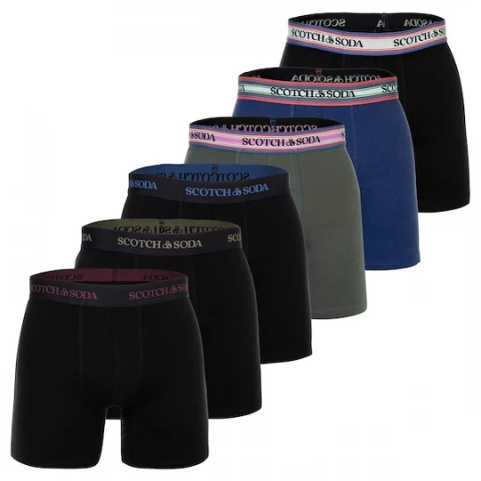 Foto van product SCOTCH & SODA Boxershorts donkerblauw / antraciet / donkergrijs / donkergroen / zwart
