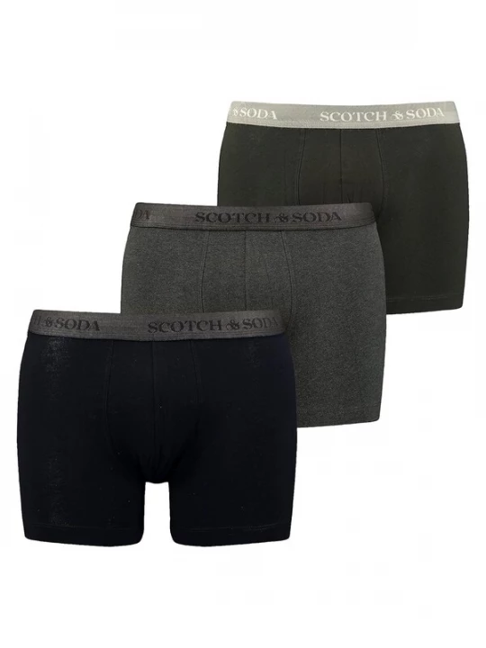 Foto van product SCOTCH & SODA Boxershorts 'Herringbone' grafiet / spar / zwart / wit