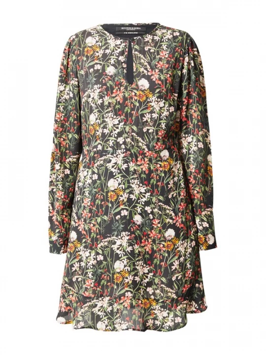 Foto van product SCOTCH & SODA Jurk crème / groen / rosa / zwart