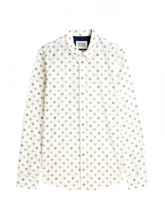 Foto van product SCOTCH & SODA Overhemd beige / donkergrijs