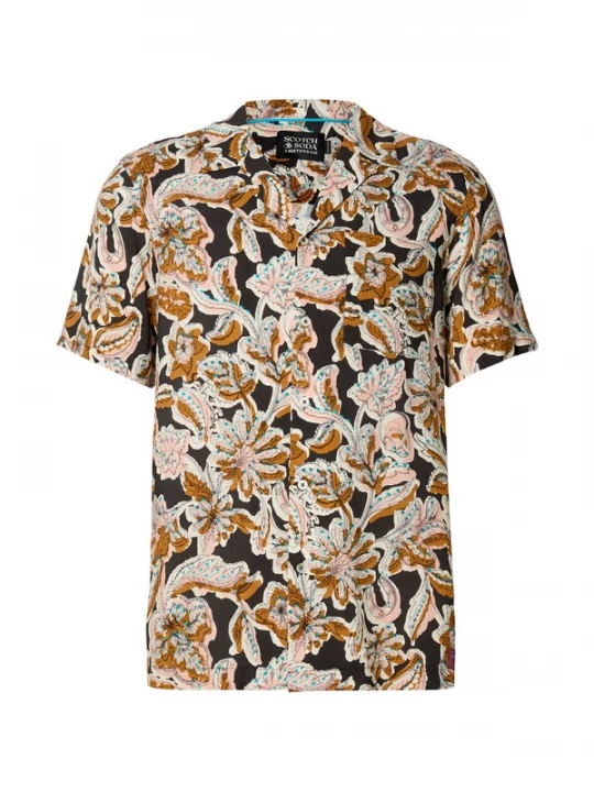 Foto van product SCOTCH & SODA Overhemd ecru / pueblo / abrikoos / zwart