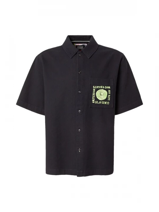 Foto van product SCOTCH & SODA Overhemd lichtgroen / zwart