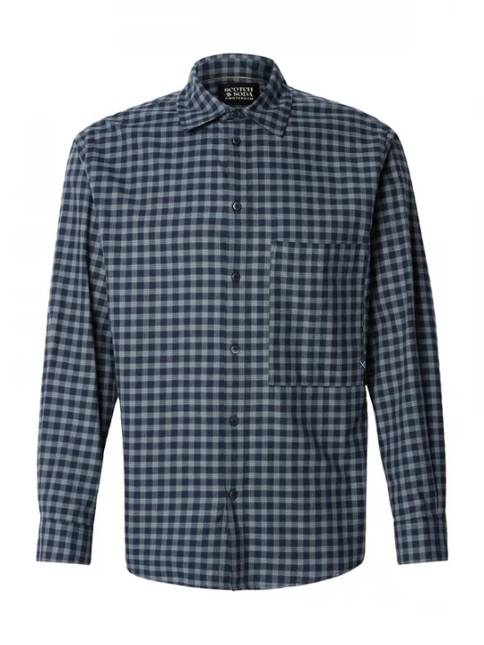 Foto van product SCOTCH & SODA Overhemd marine / lichtblauw