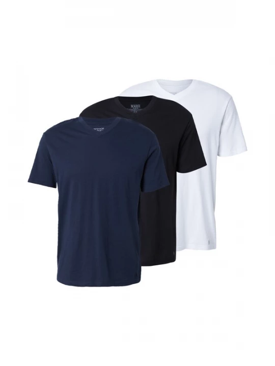 Foto van product SCOTCH & SODA Shirt donkerblauw / zwart / wit
