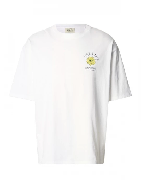 Foto van product SCOTCH & SODA Shirt lichtblauw / geel / donkeroranje / wit