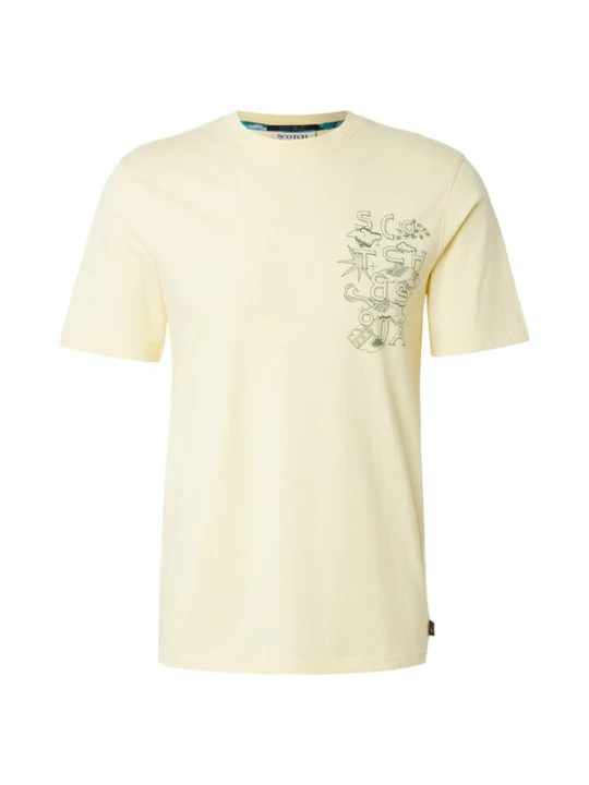 Foto van product SCOTCH & SODA Shirt lichtgeel / groen