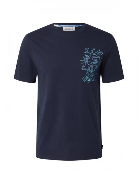 Foto van product SCOTCH & SODA Shirt navy / lichtblauw