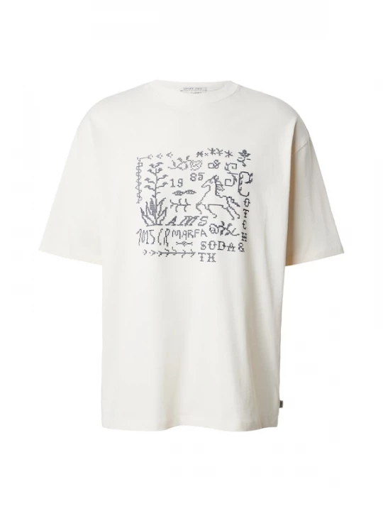 Foto van product SCOTCH & SODA Shirt pasteelgeel / antraciet
