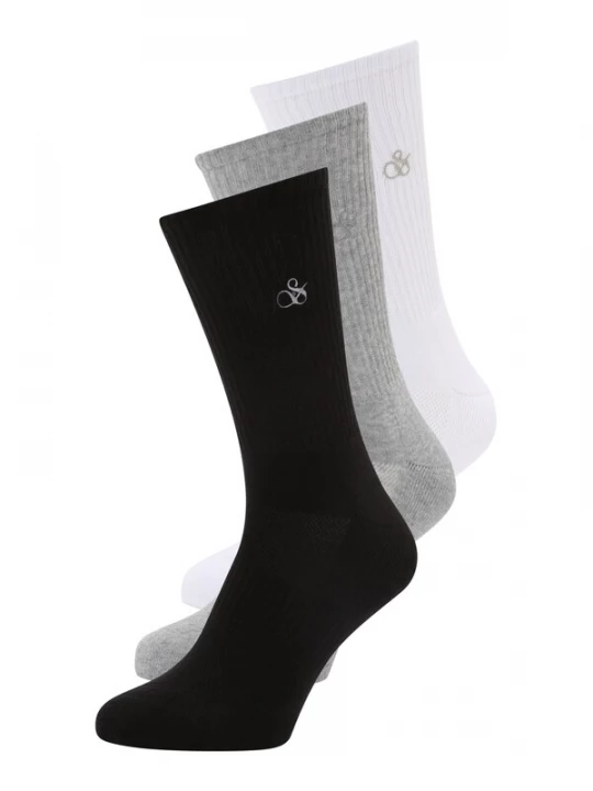 Foto van product SCOTCH & SODA Sokken grijs / rookgrijs / zwart / wit