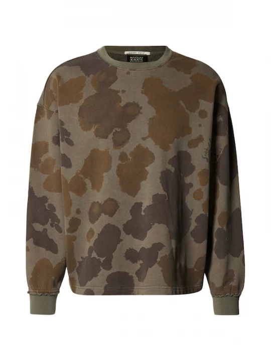 Foto van product SCOTCH & SODA Sweatshirt bruin / donkerbruin / olijfgroen