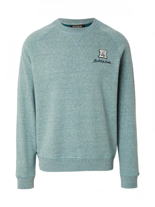 Foto van product SCOTCH & SODA Sweatshirt petrol / zwart / wit