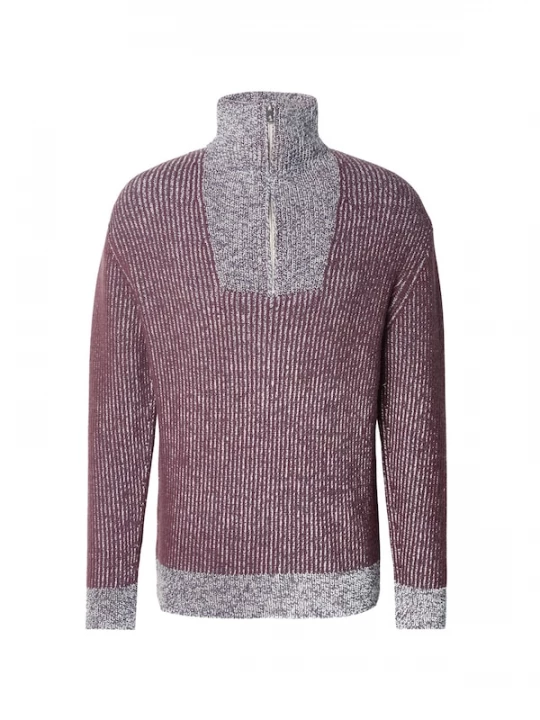 Foto van product SCOTCH & SODA Trui grijs gemêleerd / lila