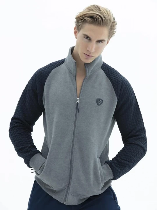 Foto van product SCR. Sportsweatvest 'LEBO' grijs