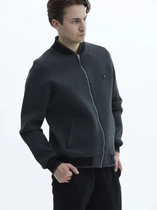 Foto van product SCR. Sweatvest 'SEM' donkergrijs