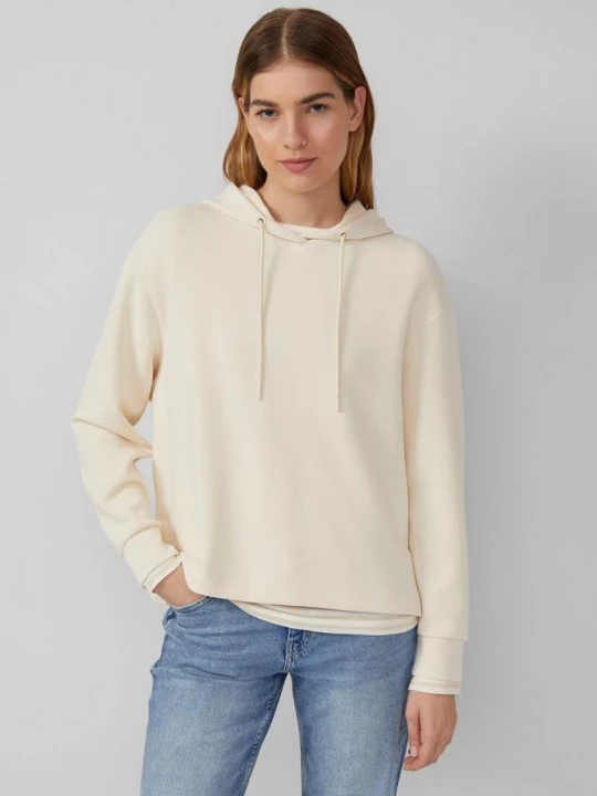 Foto van product Scuba hoodie met zijsplitten s.Oliver beżowy