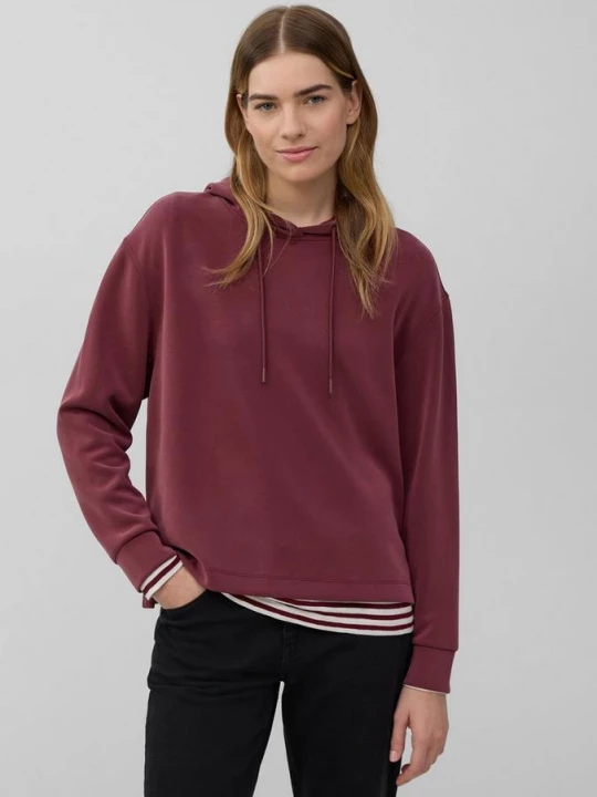 Foto van product Scuba hoodie met zijsplitten s.Oliver rood