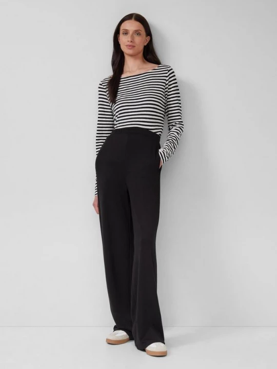 Foto van product Scuba joggingbroek met wijde pijpen en elastische tailleband s.Oliver zwart