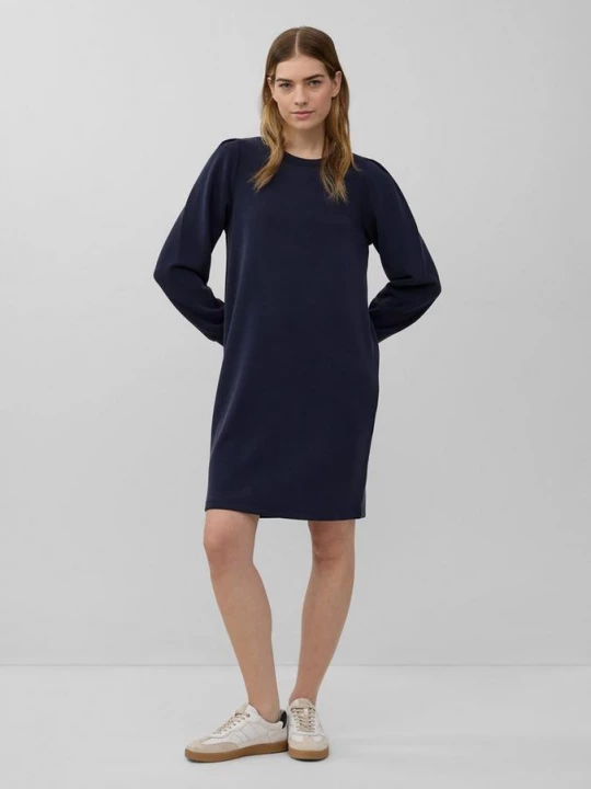 Foto van product Scuba-jurk met plooidetail op de arm s.Oliver blauw