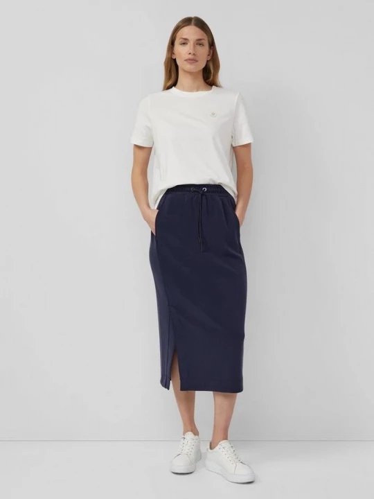 Foto van product Scuba midirok met elastische tailleband s.Oliver blauw