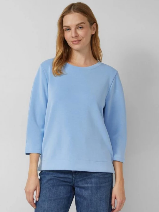 Foto van product Scuba sweatshirt met 3 / 4 mouwen s.Oliver blauw