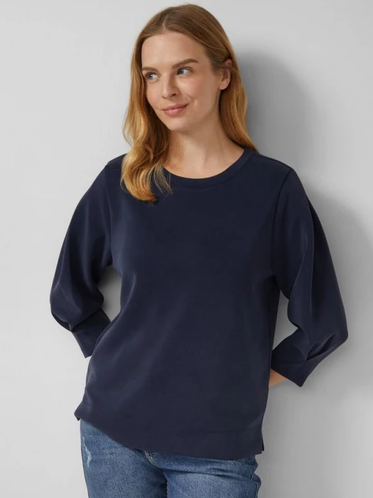 Foto van product Scuba sweatshirt met 3 / 4 mouwen s.Oliver blauw