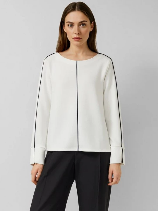 Foto van product Scuba sweatshirt met contrasterende strepen s.Oliver crème