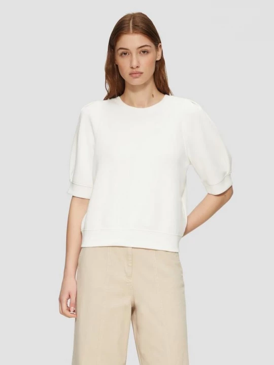 Foto van product Scuba sweatshirt met korte mouwen s.Oliver crème