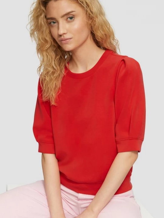 Foto van product Scuba sweatshirt met korte mouwen s.Oliver rood