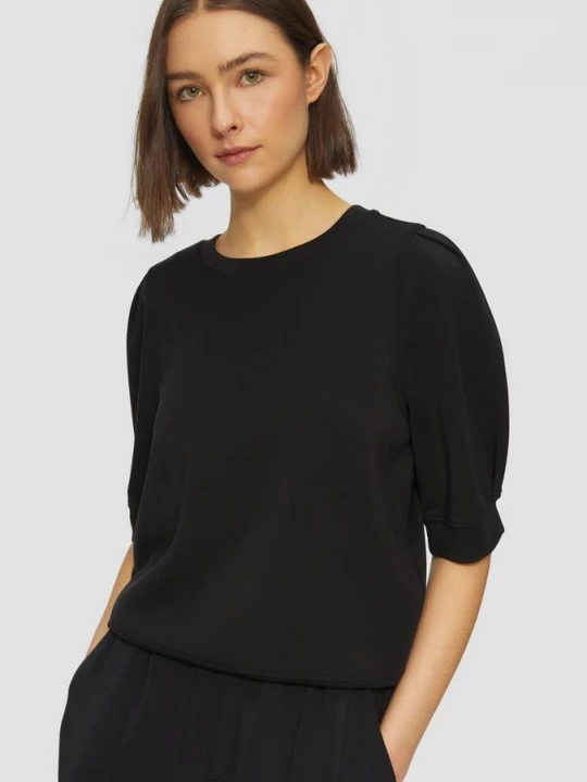 Foto van product Scuba sweatshirt met korte mouwen s.Oliver zwart