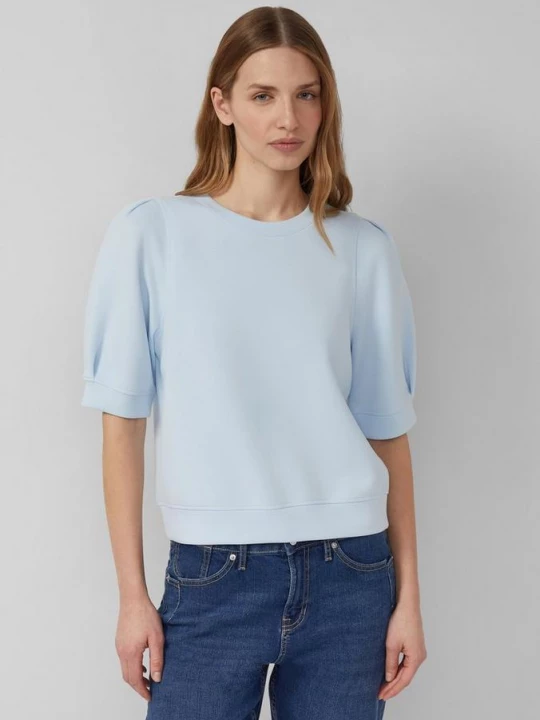 Foto van product Scuba sweatshirt met plooidetails s.Oliver blauw