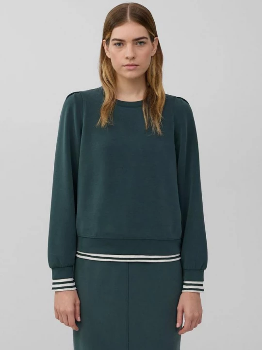 Foto van product Scuba sweatshirt met pofmouwen s.Oliver groen