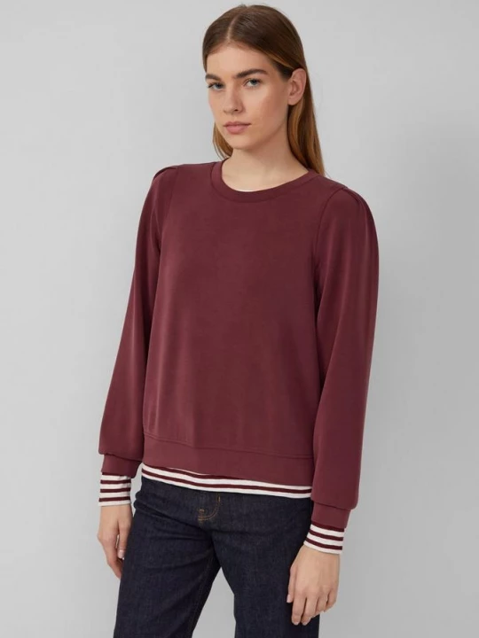 Foto van product Scuba sweatshirt met pofmouwen s.Oliver rood