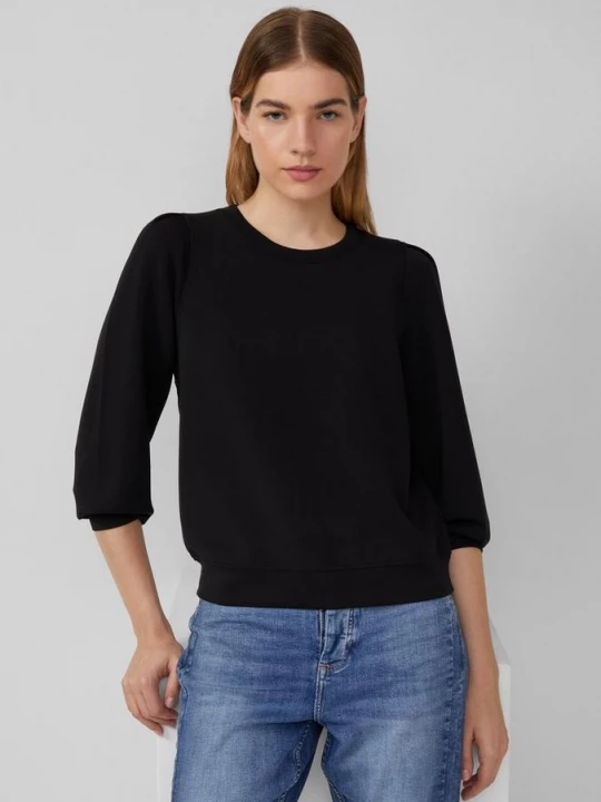 Foto van product Scuba sweatshirt met pofmouwen s.Oliver zwart