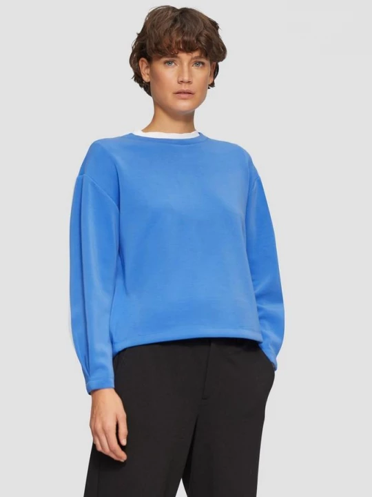 Foto van product Scuba sweatshirt van modalmix met plooidetail s.Oliver blauw