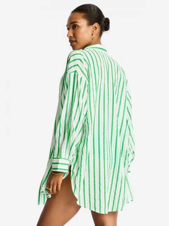 Foto van product SEA LEVEL Blouse 'Vacay' crème / groen