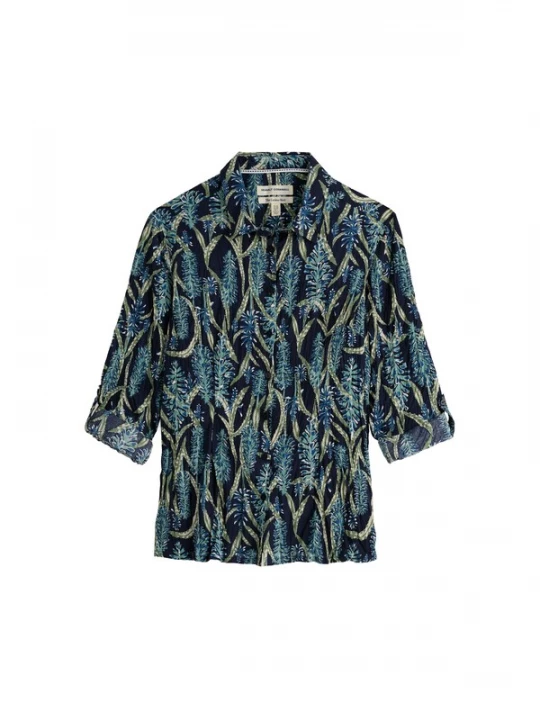 Foto van product Seasalt Cornwall Blouse 'Larissa' donkerblauw / geel