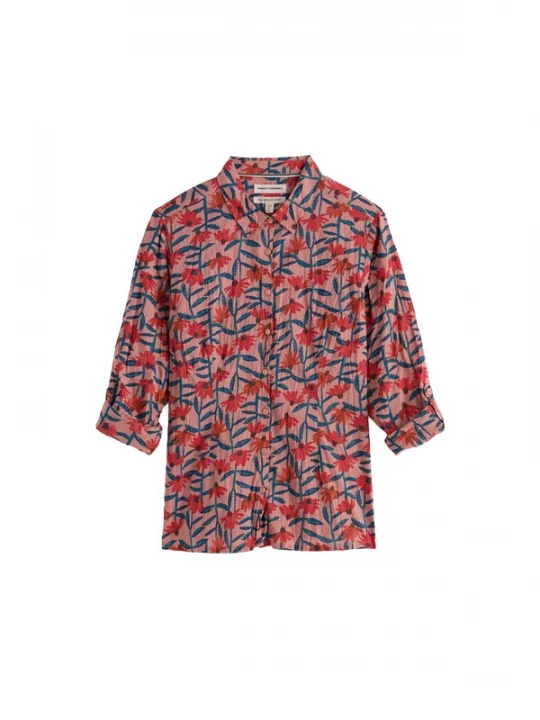 Foto van product Seasalt Cornwall Blouse 'Larissa' marine / lichtgroen / donkeroranje / pitaja roze