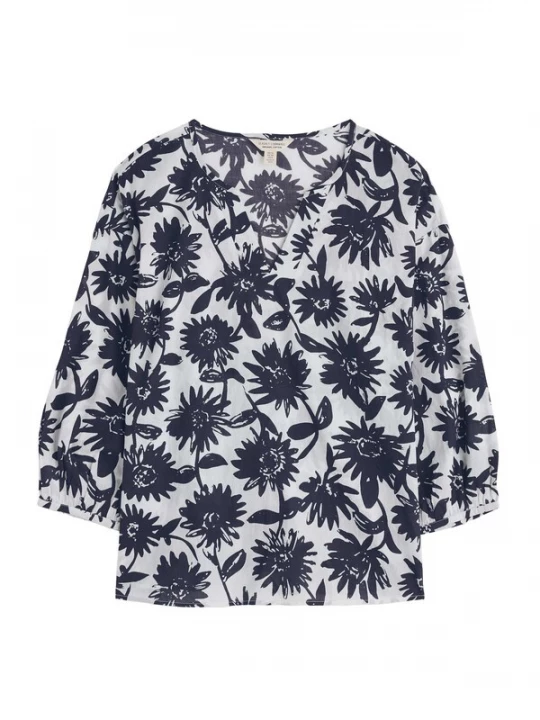 Foto van product Seasalt Cornwall Blouse 'Streamlet' navy / wit