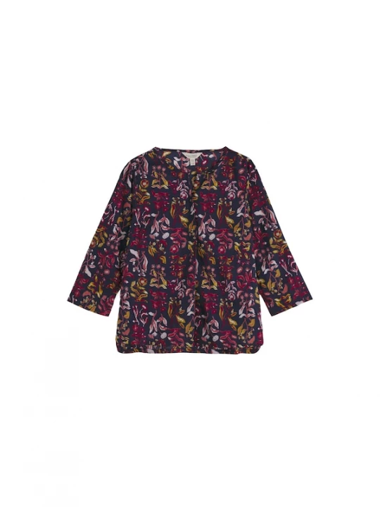 Foto van product Seasalt Cornwall Blouse 'Watercolour Sketch' marine / olijfgroen / magenta / oudroze