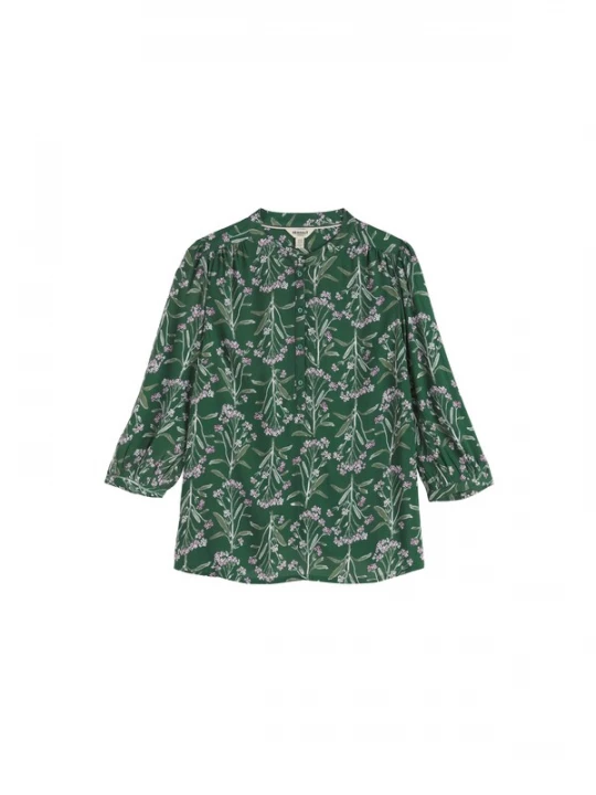 Foto van product Seasalt Cornwall Blouse 'Willow Path' groen / olijfgroen / rosa / wit