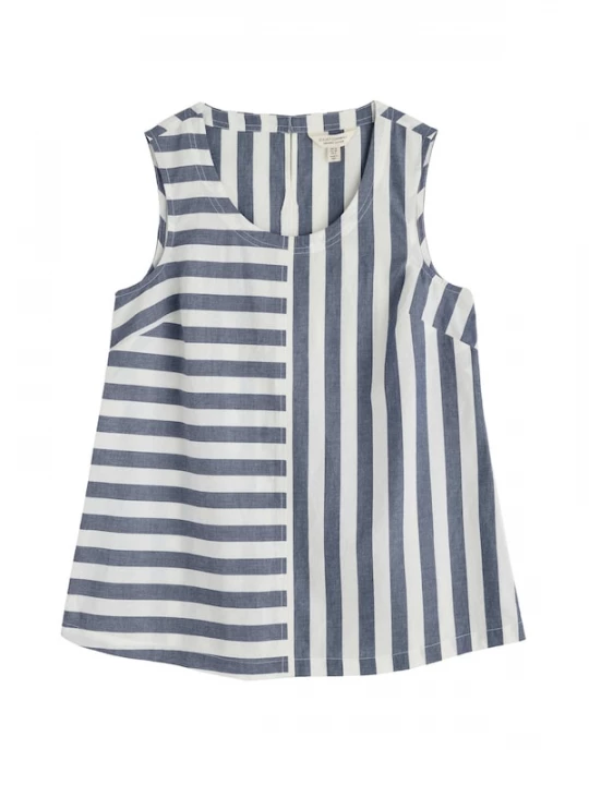 Foto van product Seasalt Cornwall Bodywarmer 'Sea Kissed' blauw / wit
