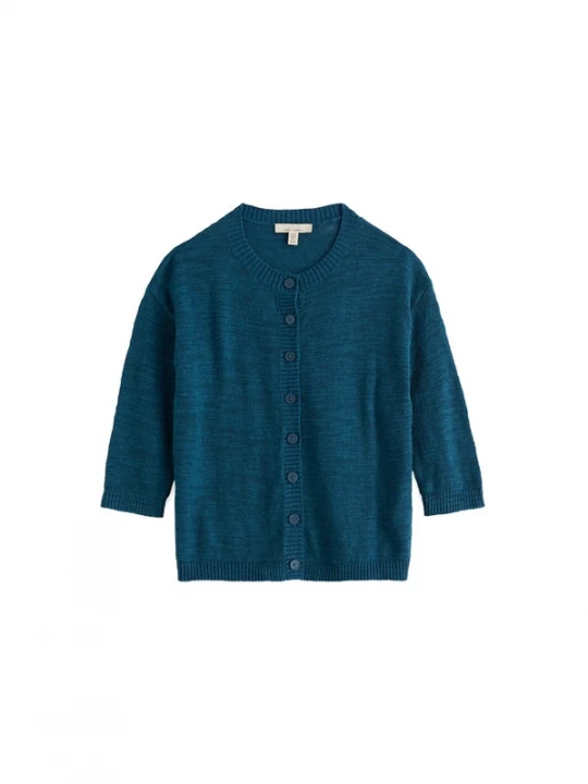 Foto van product Seasalt Cornwall Gebreid vest 'Pentire Steps' petrol