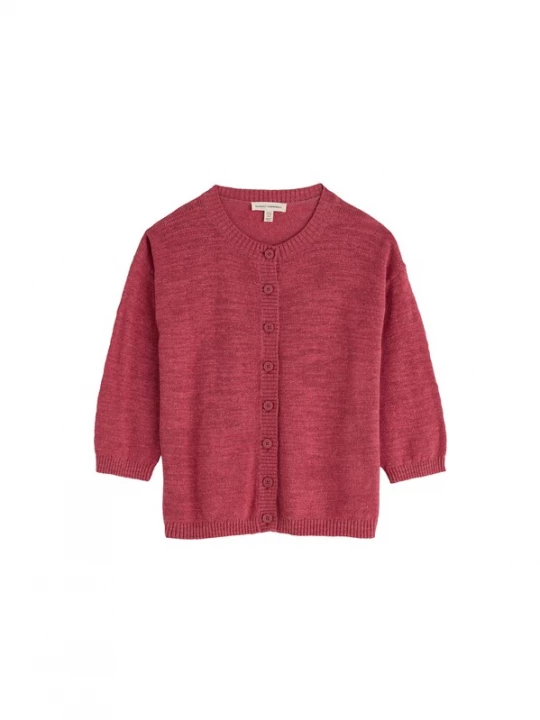Foto van product Seasalt Cornwall Gebreid vest 'Pentire Steps' rood gemêleerd