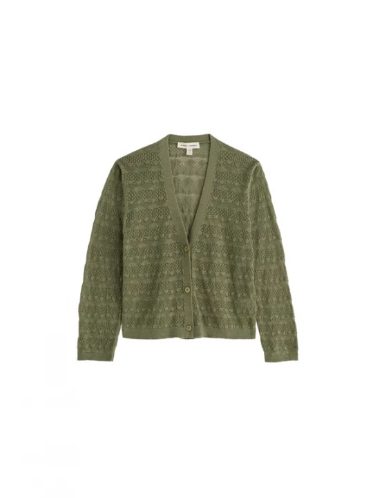 Foto van product Seasalt Cornwall Gebreid vest 'Sweet Day' groen